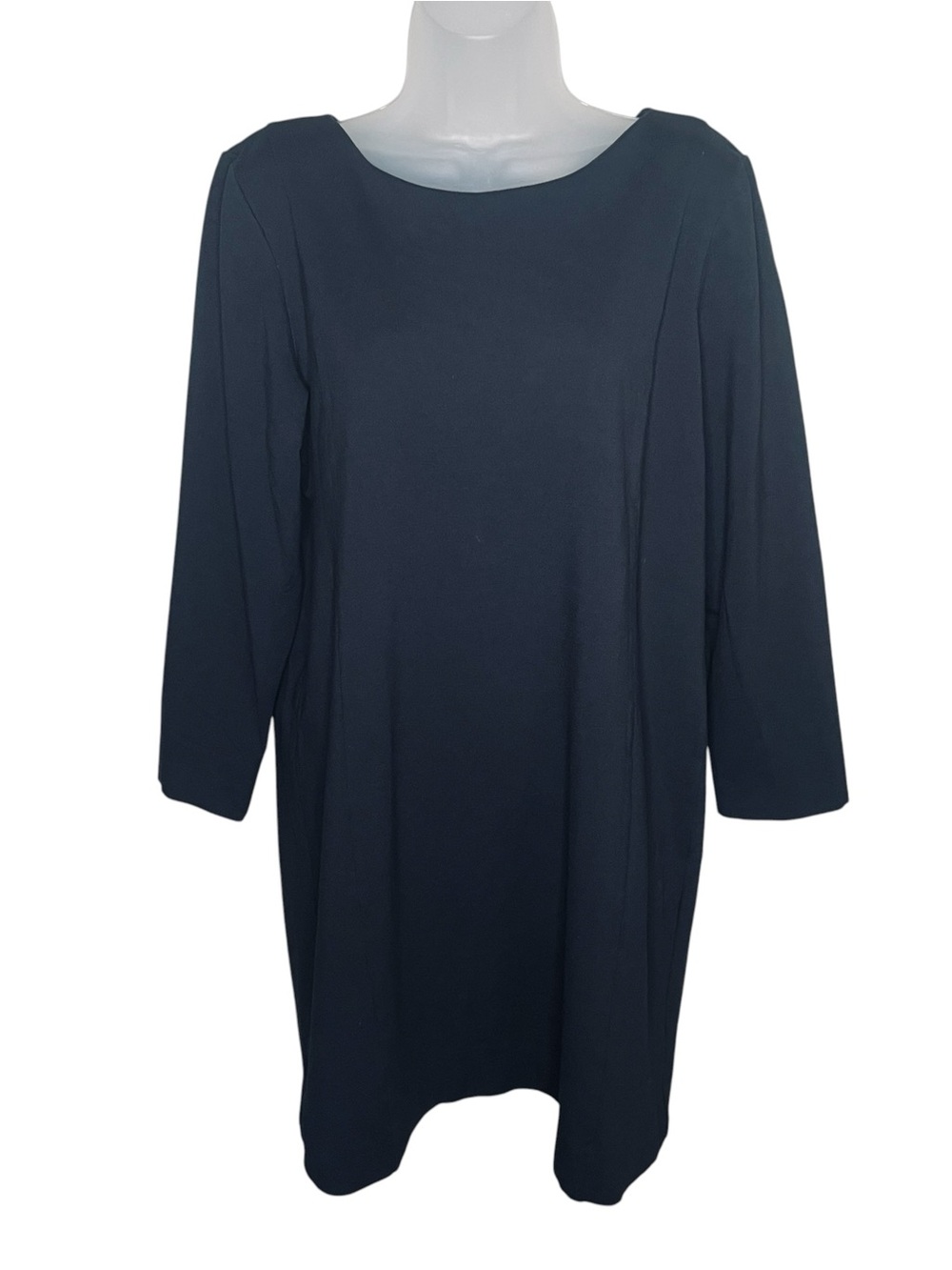 J. Crew Classic Black Long-Sleeve Shift Dress - Women's